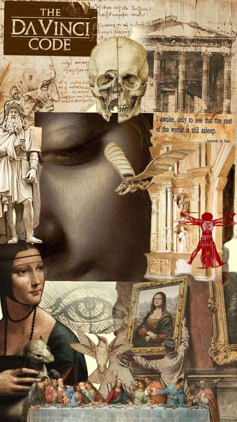 #renaissance #danbrown #davincicode #leonardodavinci #bookcover #books #bookaesthetic Code Aesthetic, Davinci Code, Montage Art, Dan Brown, Book Aesthetic, Coding, Book Cover, Books, Pins