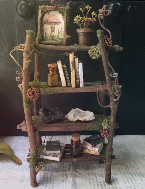 Fairy Bookshelf, Hostel Room Makeover, Cottage Core Bedroom, Cottage Core Room, Forest Bedroom, Forest Room, Home Inspo Modern, Home Inspo Living Room, Fairy Room