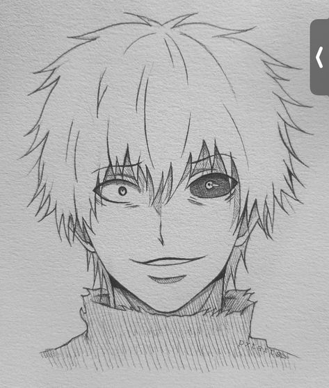 Kaneki Ken Drawing, Easy Manga Drawings, Tokyo Ghoul Drawing, Anime Face Drawing, Anime Drawing Sketches, Naruto Sketch Drawing, Naruto Sketch, Best Anime Drawings, Anime Boy Sketch