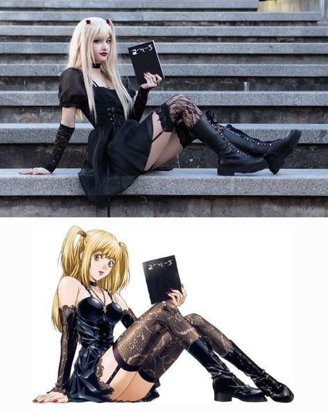 Characters Outfits Ideas, Misa Misa Cosplay, Cosplay Misa Amane, Easy Halloween Costumes Ideas, Deathnote Cosplay, Misa Amane Outfit, Goth Photoshoot, Goth Halloween Costume, Misa Amane Cosplay