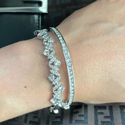 Givenchy Swarovski crystal bangle bracelets Givenchy Bracelet, Givenchy Jewelry, Crystal Bangle, Beautiful Costumes, In My Opinion, Department Store, Swarovski Crystal, Rhodium Plated, Paris Fashion