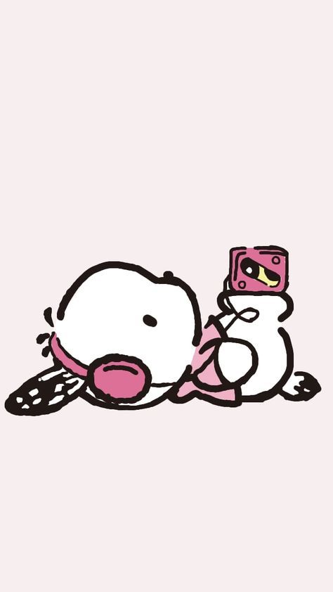 Pink Pochacco Wallpaper, Pocchaco Icons Sanrio, Poccacho Wallpaper, Sanrio Wallpaper Pochacco, Sanrio Pochacco Wallpaper, Imagenes Random Aesthetic, Pochacco Poster, Tuxedo Sam Wallpaper, Hello Kitty And Pochacco