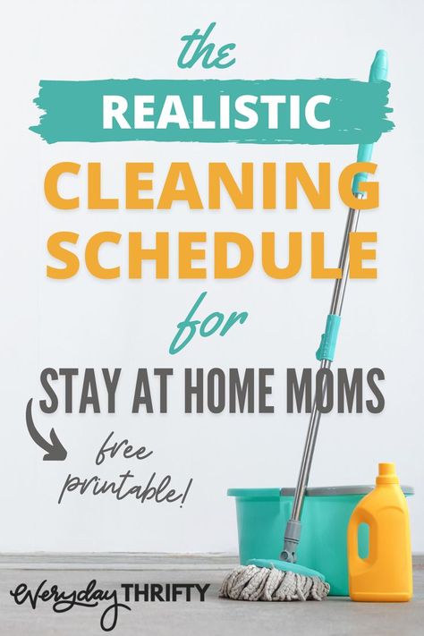 Get your FREE printable weekly cleaning schedule for stay at home moms. No worries, ladies, this schedule is realistic for the hard working mom to keep a clean house. Daily Cleaning Checklist For Organized Stay At Home Mom, Weekday Cleaning Schedule, Stay At Home Mom Cleaning Routine, Clean House Schedule Daily Routines Stay At Home Mom, Sahm Cleaning Schedule, Stay At Home Mom Schedule Cleaning, Stay At Home Mom Cleaning Schedule, Sahm Schedule Daily Routines Clean House, House Work Schedule