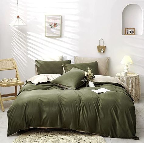 Perfect home decoration: modern/simple plain reversible bedding set, two reversible surfaces of the bed linen can easily change your decoration with the seasons, perfect for your modern home Beige Duvet, Beige Duvet Covers, Color Bedding, Future Decor, Reversible Bedding, Queen Size Duvet Covers, Beige Bed, Flat Bed, Bed Linen Sets