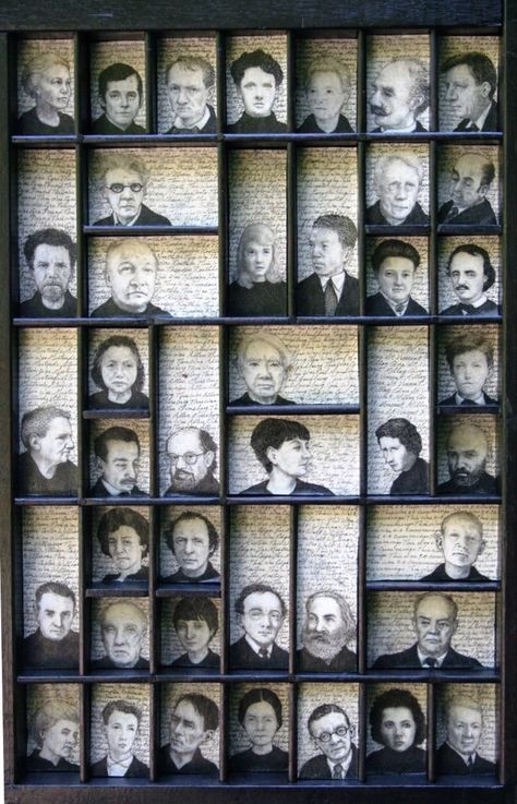 Collage Foto, Istoria Artei, Wall Art Diy Paint, Matchbox Art, Wall Art Ideas, Printers Tray, Shadow Box Art, Foto Tips, Assemblage Art