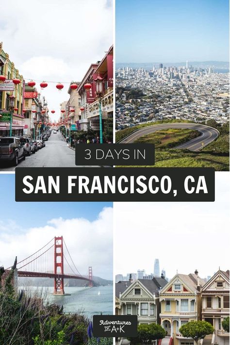 3 Days in San Francisco Itinerary Itinerary | The best things to do + eat! Day In San Francisco, San Francisco Itinerary, San Francisco Vacation, California Coast Road Trip, Places In San Francisco, San Francisco Travel Guide, Union Square San Francisco, San Francisco Airport, San Francisco Cable Car