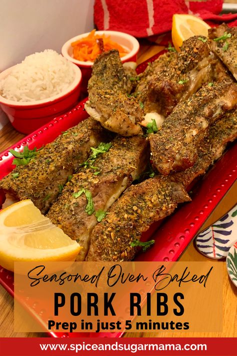 Garlic Ribs Recipe, Oven Garlic, Oven Baked Pork Ribs, Pork Loin Back Ribs, Oven Pork Ribs, Grilled Beef Ribs, Baked Pork Ribs, Pork Loin Ribs, Boneless Pork Ribs