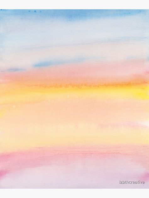 contemporary watercolor color field  sunset sky Watercolour Sunrise, Sunrise Watercolor Painting, Sunset Minimalist, Sunrise Watercolor, Watercolor Gradient, Watercolour Cards, Pillows Bed, Sky Sunrise, Water Coloring