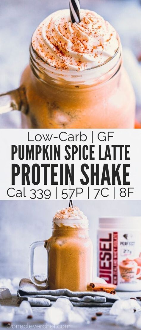 Pumpkin Spice Protein Shake, Pumpkin Pie Protein Shake, Pumpkin Protein Shake, Breakfast Shakes Protein, Pumpkin Pie Protein, Pumpkin Pie Smoothie, Pumpkin Smoothie, Protein Shake Recipes, Healthy Pumpkin