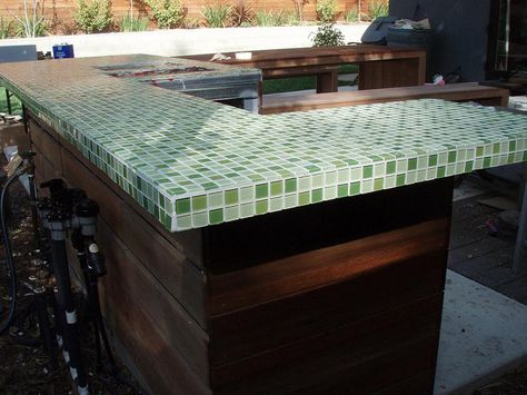 tile bar top | Recent Photos The Commons Getty Collection Galleries World Map App ... Tile Counters, Outdoor Cooking Area, Outdoor Kitchen Countertops, Outdoor Kitchen Appliances, Bunk Bed Designs, Tile Countertops, Concrete Kitchen, Diy Tile, Diy Outdoor Kitchen