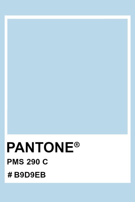 PANTONE 290 C #pantone #color #PMS #hex #lightblue Light Blue Pantone, Pantone Azul, Digital Lavender, Blue Pantone, Pantone Palette, Pantone Colour Palettes, Color Chip, Blue Poster, Baby Blue Colour