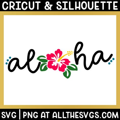 Luau Shirt Ideas Design, Cricut Hawaiian Projects, Hawaiian Cricut Shirt, Hawaiian Svg Files Free, Hawaiian Svg Free, Hawaii Svg Files Free, Hawaiian Signs Diy, Hibiscus Svg Free, Hawaiian Flower Svg