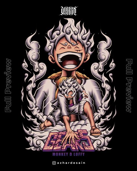 Luffy Gear 5, Cool Design for T-shirt Luffy Gear 5 Shirt Design, Luffy Gear 5 Design, Luffy Gear 5 Tshirt Design, Design For T Shirt Print, Luffy Tshirt Design, One Piece Graphic Design, One Piece T Shirt Design, One Piece Tshirt Design, Luffy Illustration