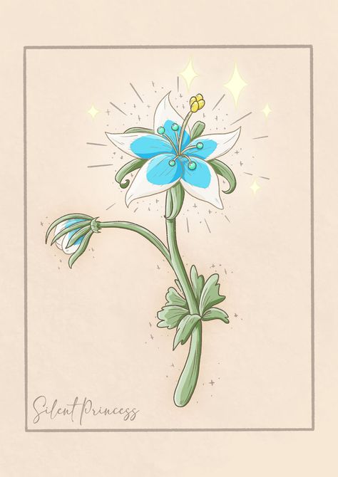 Original artwork by Sarah May Arts featuring the iconic Silent Princess flower from The Legend of Zelda: Breath of the Wild. Silent Princess Flower, Silent Princess, Zelda Logo, Zelda Drawing, Sarah May, Zelda Tattoo, Zelda Birthday, Princess Tattoo, Princess Flower