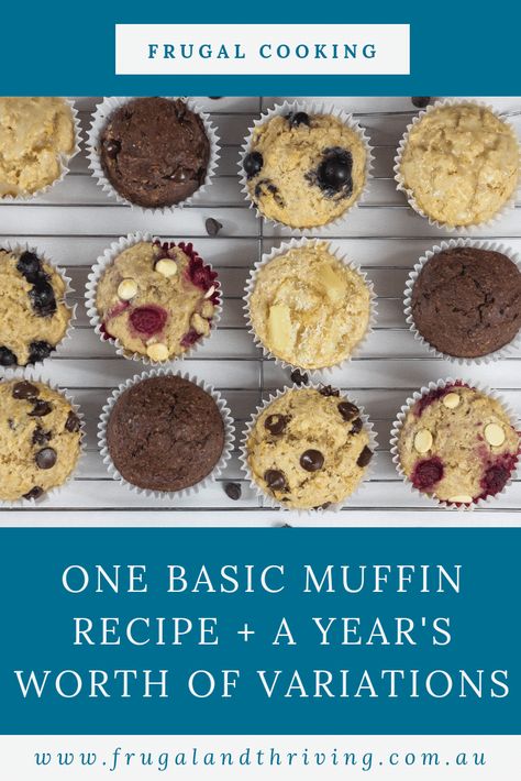 Healthy Muffin Base Recipe, Basic Muffin Mix Recipes, Basic Muffins, Basic Muffin Mix, Muffin Mix Recipe, Basic Muffin, Health Dessert Recipes, Basic Muffin Recipe, Frugal Cooking