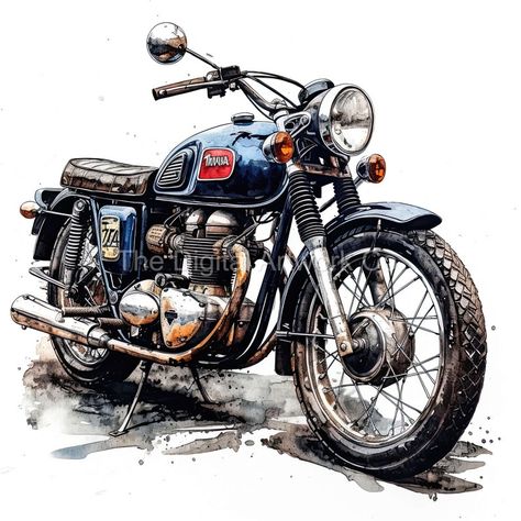 12 High Quality Designs of Classic Motorcycles Clip Art 12 Jpgs Digital, Journaling, Watercolour, Wall Art, Commercial Use Digital Download - Etsy UK Watercolor Motorcycle, Motorcycle Clipart, Art Moto, Watercolour Wall Art, Watercolour Wall, Motorcycle Illustration, Jpg Images, Classic Motorcycles, High Quality Design