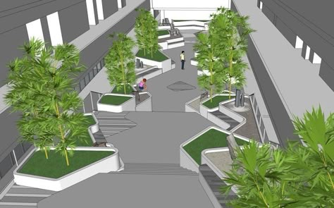 University Landscape Design, School Landscape Design, School Landscaping, Landscape Seating, University Landscape, Campus Landscape Design, Koshino House, Entryway Garden, School Landscape