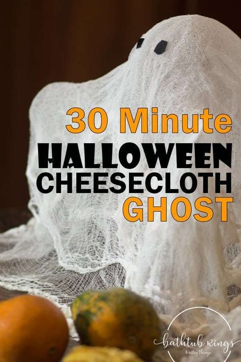 Halloween Kids Craft: How to Create a Halloween Cheesecloth Ghost Cheesecloth Ghost Diy, Halloween Costumes Last Minute, Costumes Last Minute, How To Make Ghosts, Halloween Ghost Craft, Diy Halloween Ghosts, Cheesecloth Ghost, Thrifty Crafts, Quick Halloween Costumes