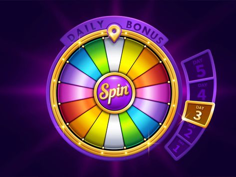 Colorful wheel of fortune by Phich on Dribbble Wheel Of Fortune Game, Casino Machines, Free Casino Slot Games, Online Roulette, Roulette Wheel, Lottery Games, Flat Icons Set, Casino Slot Games, Game Background