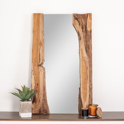 Union Rustic Tollefson Rectangle Wood Mirror & Reviews | Wayfair Spring Front Porch Decor, Rustic Mirror, Wooden Mirror Frame, Wall Mirrors Set, Rustic Mirrors, Wood Framed Mirror, Wood Wall Mirror, Mirror Shapes, Wooden Mirror