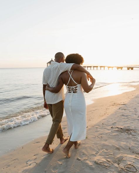 Engagements for Jess and Curtis pt 1🤍🐚 Black Couples Photoshoot, Couples Photoshoot Beach, Engagement Beach, Beach Photo Shoot, Photoshoot Beach, Black Couple, Couple Photoshoot, Beach Photo, Beach Photoshoot