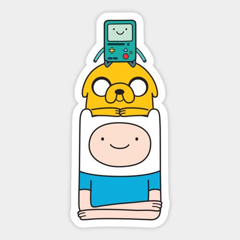 Adventure time - Adventure Time - Sticker | TeePublic Adventure Time Stickers Printable, Cartoon Stickers Printable, Print Out Stickers, Cartoon Stickers Aesthetic, Adventure Time Stickers, Cartoons Stickers, Adventure Time Tattoo, Time Stickers, Stickers Cool