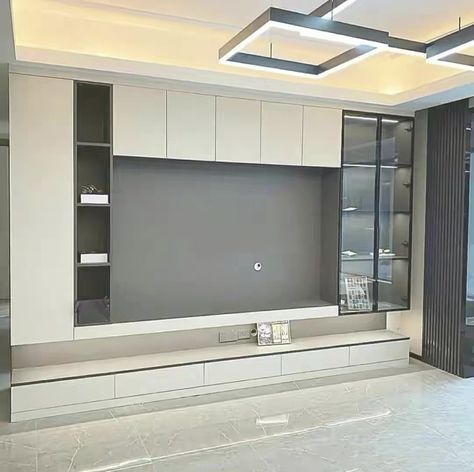 Luxury Tv Wall, Modern Tv Room, Modern Minimalist Bedroom, Bedroom Interior Design Luxury, House Ceiling Design, Living Room Tv Unit Designs, Living Room Tv Unit, Hall Interior Design, Tv Room Design