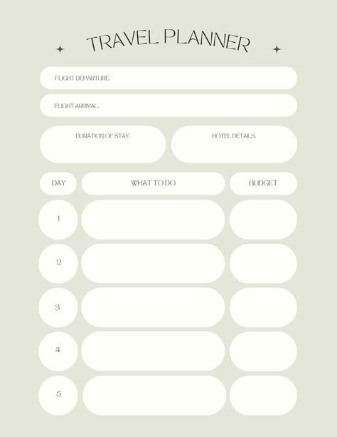 Travel planner Travel Itinerary Planner, Gantt Chart Templates, Travel Planner Template, Budget Tracking, Itinerary Planner, Travel Budget, Minimalist Travel, Itinerary Template, Travel Itinerary Template