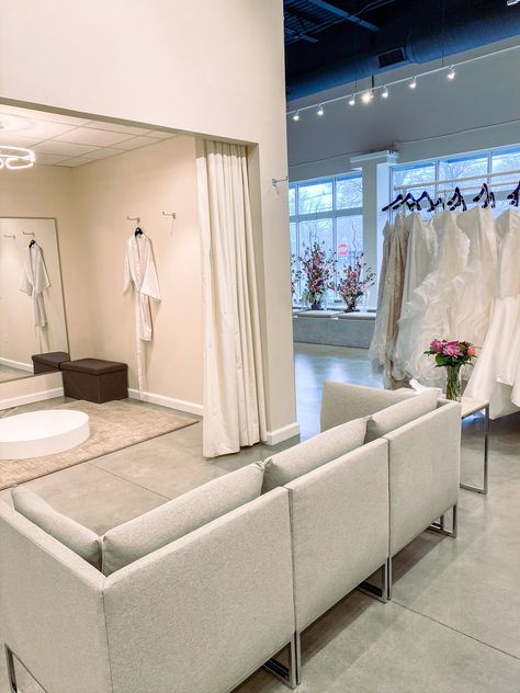 Rochelle Park, NJ - The Largest Plus Size Bridal Store in the World — Brides by Young Bridal Shop Interior, Bridal Dressing Room, Bridal Showroom, Fashion Showroom, Plus Size Bridal, Plus Size Wedding Dresses, Bridal Store, Bridal Stores, Fitted Wedding Dress