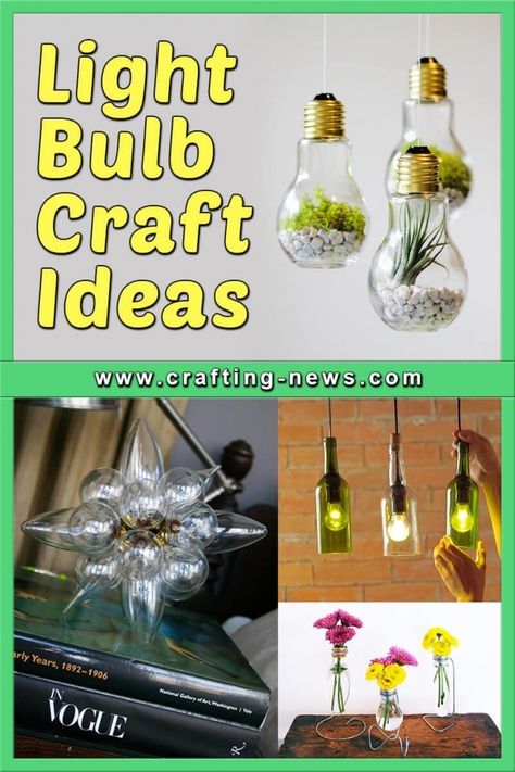 Crafts With Light Bulbs, Christmas Light Bulb Crafts Diy Projects, Bulb Craft Ideas, Light Bulb Decorations, Bulb Craft, Light Bulb Vase, Recycled Light Bulbs, Light Bulb Crafts, Your Trash