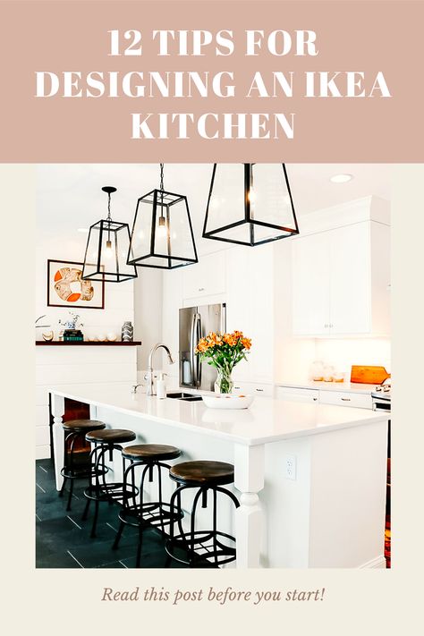 Thinking about remodeling with IKEA cabinets? This post is a must-read before you start. I share the most important things you need to know before you designing your own kitchen with IKEA cabinets. #ikeakitchen #kitchenremodel Apartment Size Appliances, Ikea Bedroom Design, Ikea Kitchen Planner, Small Farmhouse Kitchen, Ikea Kitchen Remodel, Semi Custom Cabinets, Ikea Kitchen Design, Outdoor Kitchen Cabinets, Cheap Ideas