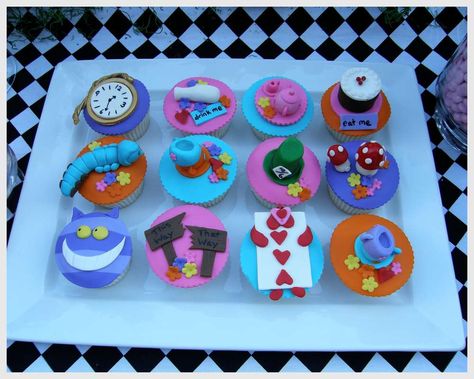 Alice in Wonderland, Mad Tea Party, Candy Buffet Birthday Party Ideas | Photo 10 of 12 Buffet Birthday Party, Candy Buffet Birthday, Alice In Wonderland Cupcakes, Tea Party Cupcakes, Boys With Tattoos, Alice Tea Party, Mad Hatter Party, Alice In Wonderland Birthday, Mad Hatters