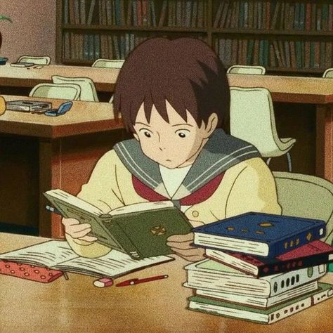 Ghibli Icons, Moodboard Aesthetic, Old Anime, Reading, Anime