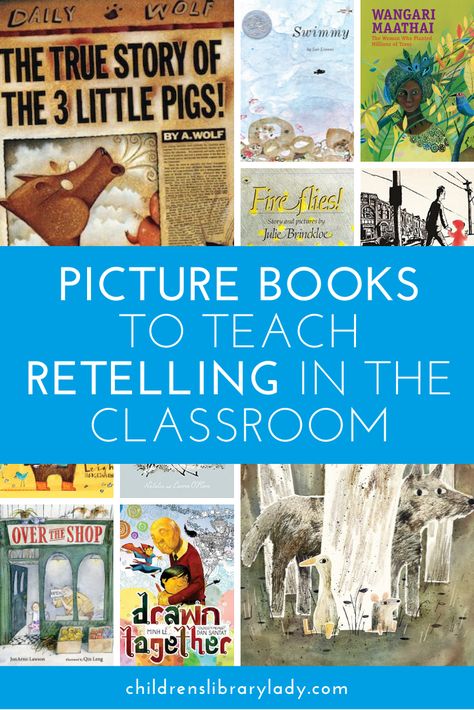 Retelling a story is the reader’s own account of what happened in a book. This important comprehension strategy promotes sequencing skills, print concepts, descriptive vocabulary and thinking skills. These picture books help teach this important comprehension strategy in your classroom. What Is Character, The Napping House, Tips For Reading, Wordless Picture Books, Jon Klassen, Wordless Book, Benefits Of Reading, Story Retell, Children's Library