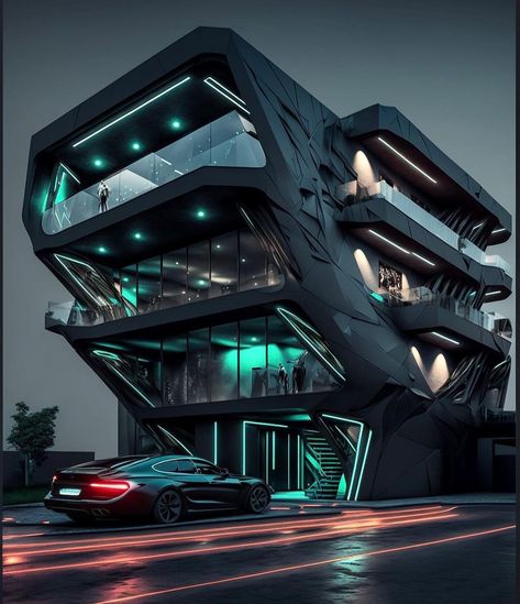 Futuristic Architecture Home, Futuristic House, Futuristic Building, Futuristic Home, Dream Life House, Architecture Model House, Andromeda Galaxy, Unique House Design, House Outside Design