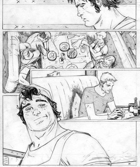 Olivier Coipel, Comic Book Layout, Comic Layout, Comic Book Panels, Graphic Novel Art, Bd Comics, 캐릭터 드로잉, Comic Style, Poses References