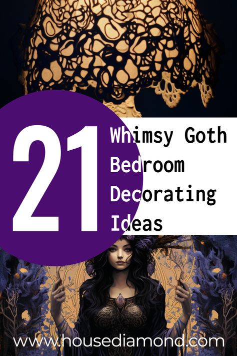 Step into a world where elegance meets the mystical. Our guide offers 21 unique ideas to create a gothic bedroom that's both whimsical and sophisticated. Diy Gothic Decor Crafts Bedroom, Gothic Room Ideas Diy, Whimsical Goth Bedroom, Gothic Bedroom Aesthetic, Diy Gothic Decor Crafts, Gothic Room Ideas, Gothic Furniture Diy, Goth Bedroom Ideas, Whimsy Goth Bedroom