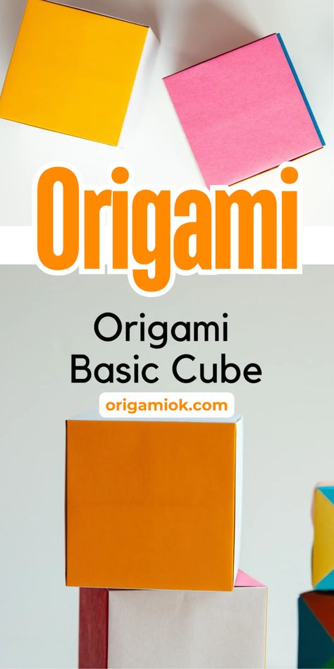 This is the simplest and most basic cube in our cube collection, perfect for beginners who want to fold interesting works. With just a few steps, you can create a sturdy and great-looking cube that’s perfect for decorations, educational, or simply as a fun family crafting activity. Origami Cube Tutorial, Origami Cube, Paper Cube, Fun Family, How To Make An, Cool Words, Family Fun, Origami