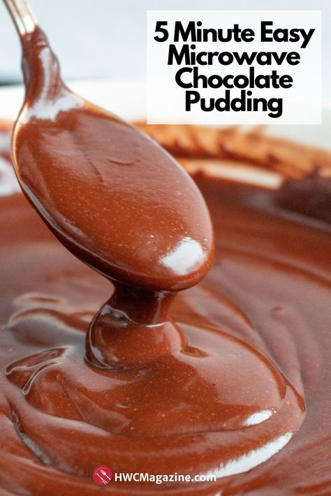 Microwave Pudding, Microwave Chocolate Pudding, Pudding Recipes Homemade, Microwave Mug Recipes, Easy Chocolate Pudding, Dark Chocolate Desserts, Microwave Dessert, Homemade Chocolate Pudding, Chocolate Pudding Recipes