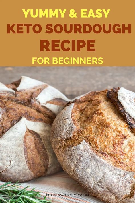 Low Carb Sourdough Bread Recipe, Keto Sourdough, Bread Recipes For Beginners, Beginners Bread Recipe, Keto Bread Recipes, Gluten Free Sourdough Bread, Recipes With Yeast, Sourdough Bread Starter, Vegan Breakfast Easy