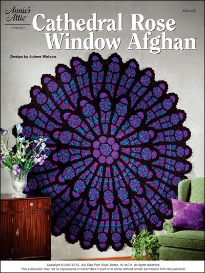 Crochet Stained Glass Church Window Square Cathedral Rose Window, Motifs Afghans, Diy Rugs, Stained Glass Church, Rose Window, Couch Blanket, Cathedral Windows, Crochet Things, Manta Crochet