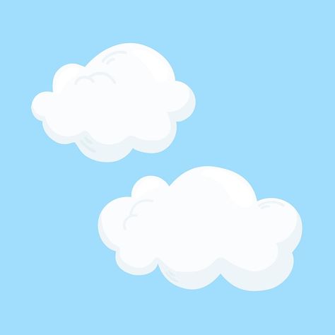 Cloud collage element, cute cartoon illustration vector | premium image by rawpixel.com / Wit Clouds Vector Illustration, Cartoon Clouds Aesthetic, Cloud Collage, Cloud Cartoon, Cute Cartoon Illustration, Cloud Illustration, Cloud Stickers, Cartoon Clouds, Cloud Shape