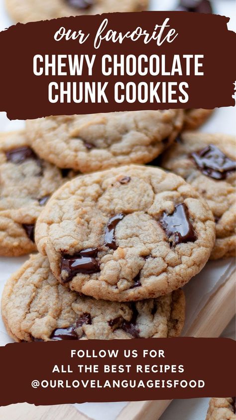 A simple, delicious, and chewy chocolate chunk cookie recipe that results in awesome cookies every time! These chocolate chunk cookies are made with standard ingredients, and there is no chill time needed before baking. A winning recipe any time of year. Cookies No Chill, Awesome Cookies, Chocolate Chunk Cookie Recipe, Kid Friendly Dessert, Easy Treat, Easy Chocolate Chip Cookies, Perfect Chocolate Chip Cookies, Chill Time, Chewy Chocolate Chip Cookies