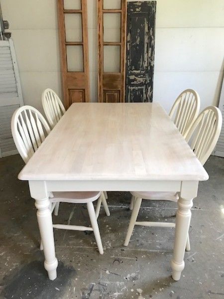 White Washed Maple Table | Entri Ways Antique White Kitchen Table, Antique White Dining Table, Painted White Table And Chairs, White Washed Dining Table, White Washed Table, White Wood Dining Table, Whitewash Table, White Painted Table, Maple Wood Table