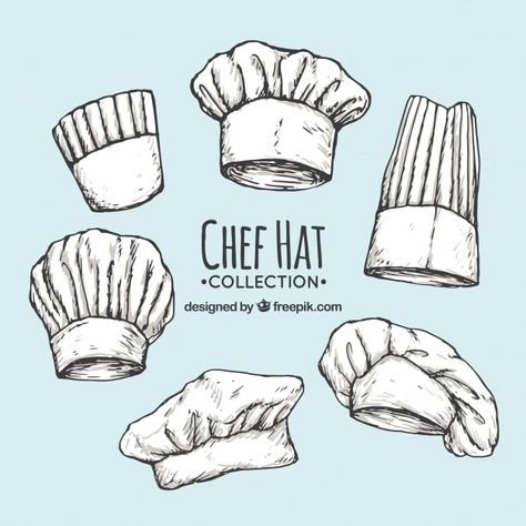 Chef Logo, Boy Sketch, Anime Boy Sketch, Chef Hat, Hat Collection, Chefs Hat, Graphic Editing, Drawing Base, Food Menu