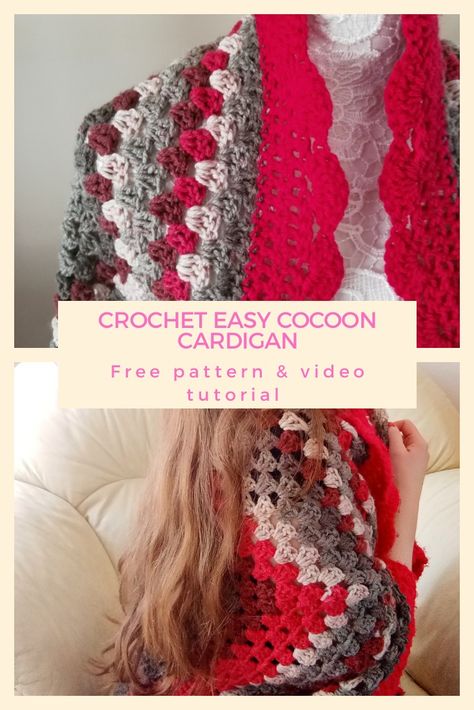 Crochet Velvet Yarn, Cardigan Free Pattern, Easy Red Velvet, Feminine Crochet, Cottagecore Crochet, Caron Cakes, Crochet Cocoon, Velvet Cardigan, Presents Ideas