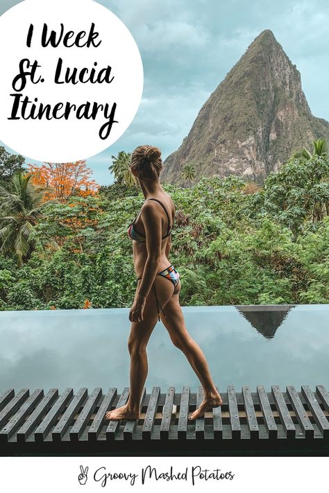 1 Week St. Lucia Itinerary for Fun & Relaxation Sugar Beach St Lucia, Pitons St Lucia, St Lucia Honeymoon, St Lucia Vacation, St Lucia Travel, St Lucia Caribbean, St Lucia Hotels, Fun Experiences, Thermal Baths