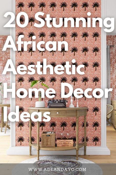 Get inspired with beautiful design ideas for incorporating an African aesthetic in your home. Highlighting the beautiful colors, patterns, and textures of African design. Afrocentric Home Decor Interior Ideas, Eclectic African Decor, African Modern Living Room, Modern African Aesthetic, Afrocentric Office Decor, Cultural Home Decor, African Inspired Decor Bedroom, African Art Home Decor, African Modern Interior