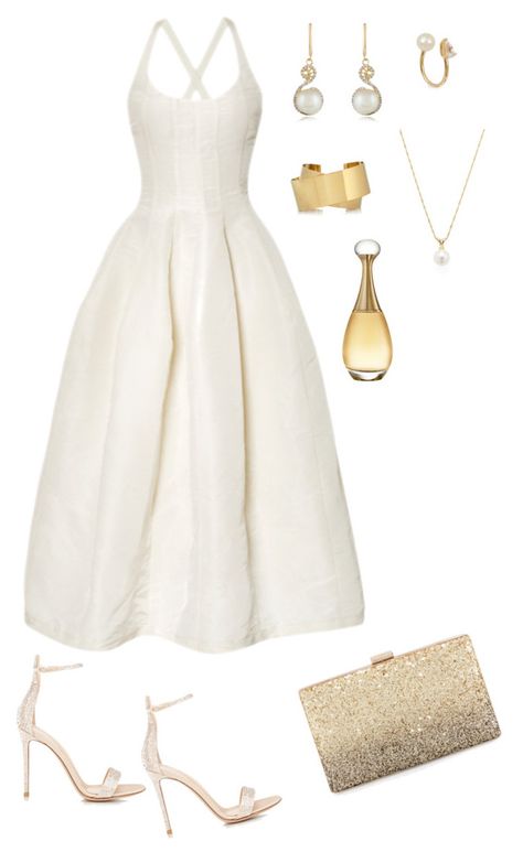 "Cream & Gold Date" by lalalace-1 ❤ liked on Polyvore featuring Brock Collection, Neiman Marcus, Gianvito Rossi, Christian Dior, Isabel Marant, Anissa Kermiche, Effy Jewelry and Belpearl Dior Outfits Women, Elegant White Midi Dress By H&m, White Luxury Midi-length Sleeveless Dress, Luxury Off-white Silk Midi Dress, Dress Outfits Polyvore, Luxury Feminine Off-white Midi Dress, Balmain White Dress, Dresses Polyvore, Cocktail Party Outfit