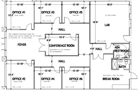 Office Floorplans, Lawyer's Office, Office Building Plans, Office Layout Plan, Commercial Building Plans, Office Cabin Design, Office Space Planning, Floor Plan With Dimensions, Feasibility Study